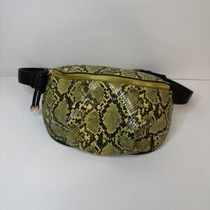 Snakeskin Python Print  Bag for Men and Women, Zipper Adjustable Crossbody